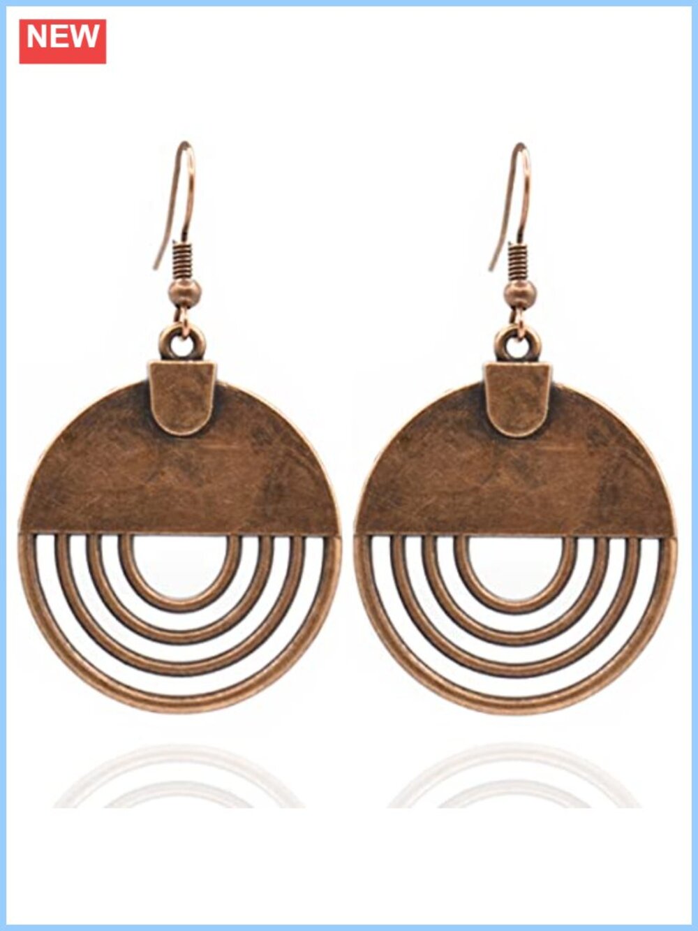 Handmade Boho Teardrop Dangle Earrings Zinc Alloy French Wire